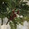 Christmas Greenery Stems with Red Berries Artificial Cedar Branches (Green) 2"D x 3"W x 3"H